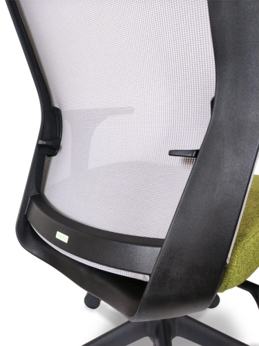 Ортопедическое кресло Falto Soul Зелёно-серое с чёрным каркасом